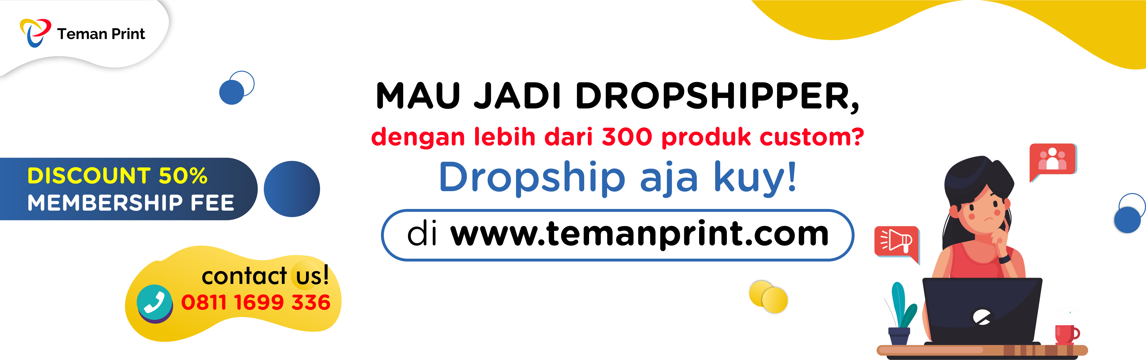 Bisnis Mudah Jadi Dropshipper Di Teman Print | Teman Print