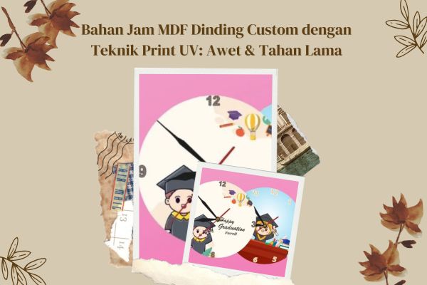 Bahan Jam MDF Dinding Custom dengan Teknik Print UV: Awet & Tahan Lama